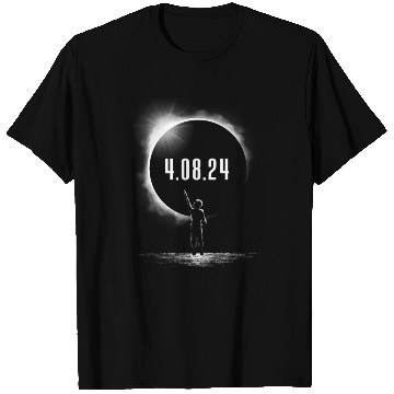 Discover Total Solar Eclipse Boy Silhouette 4.08.24 Eclipse T Shirts