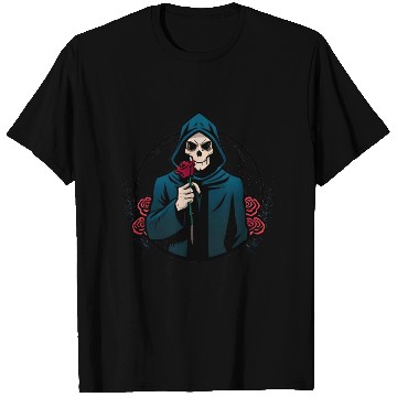 Discover The Elegance of Death A Single Rose Grim Reaper T Shirts
