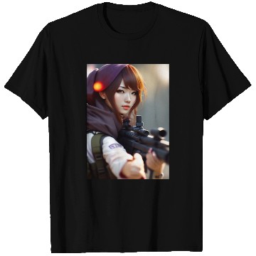 Discover A beautiful girl with a gun T Shirts