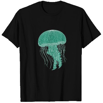 Discover Sea life, Green Jellyfish T Shirts