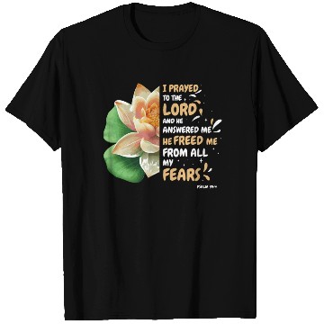Discover Freed Me From Fear Water Lilly Flower Bible Verse T Shirts