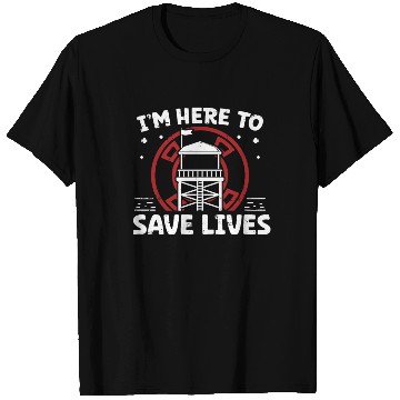 Discover Lifeguard here to save lives swimming pool guard T Shirts