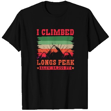 Discover Longs Peak Climbing Summits Hiking lover T Shirts