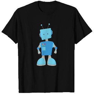 Discover Cute Robot Funny Robot Silly Robot Blue Robot T Shirts