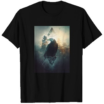 Discover Eagle Forest Geometric Graphic T Shirts