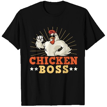 Discover Funny Farmer Animal Pet Chicken Boss Chickens T Shirts
