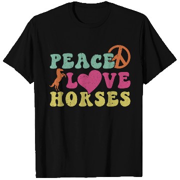 Discover Horse Lover Equestrian Riding Peace Love Horses T Shirts