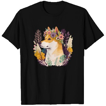 Discover Cute Shiba Inu Flower Crown Pet Dog Breed Floral P T Shirts