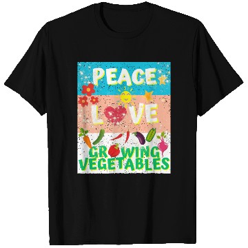 Discover Peace love Vegetables design for him cool T Shirts