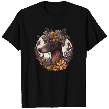 Discover Cute Miniature Pinscher Flower Crown Pet Dog Breed T Shirts