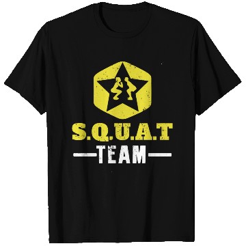 Discover Squat Team Workout Weightlifting Gym T Shirts