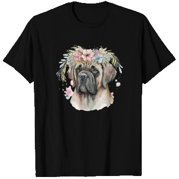 Discover Cute English Mastiff Flower Crown Pet Dog Breed Fl T Shirts