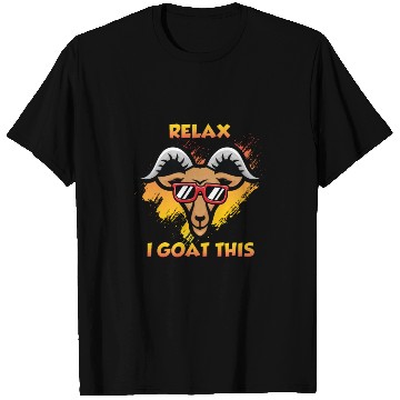 Discover Relax i goat this funny goat pun T Shirts
