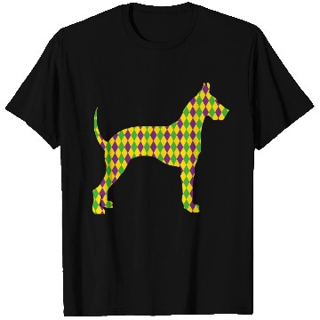 Discover Harlequin Great Dane Silhouette T Shirts