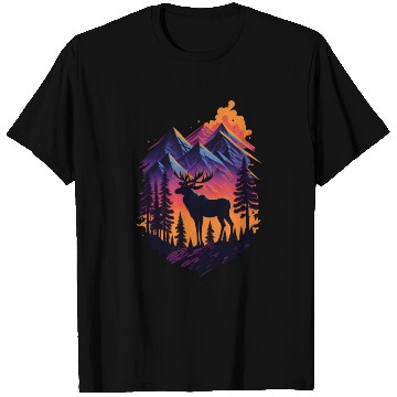 Discover Moose in the Mountain T Shirts