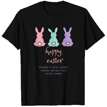 Discover 1Peepin It Real Happy Easter Bunny Egg Hunt Funny T Shirts
