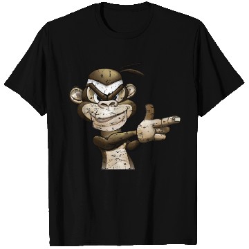 Discover Gangster Monkey Graffity Handgun T Shirts