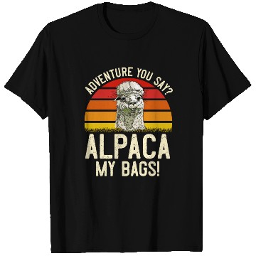Discover Alpaca my Bags Mountaineer funny Hiking T Shirts