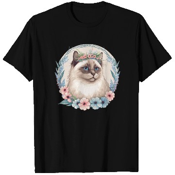 Discover Cute Ragdoll Cat Flower Crown Cats Pet Kitten T Shirts