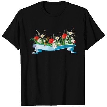 Discover colorful spring meadow with flowers and insects T Shirts