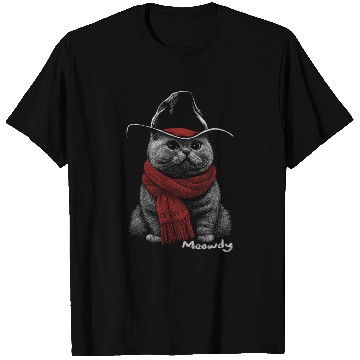 Discover Cute Chonk Cat Meowdy Cat w/ Cowboy Hat from Texas T Shirts