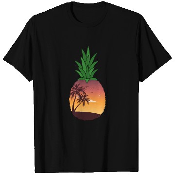 Discover Pineapple Beach Sunset - Tropical Summer T Shirts