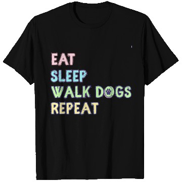 Discover Eat Sleep Walk Dog Repeat Walking T Shirts