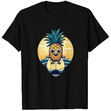 Discover Kawaii pineapple on at sunset T Shirts