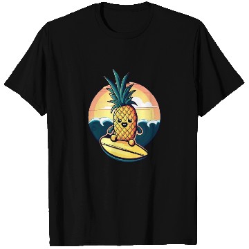 Discover Kawaii pineapple on at sunset T Shirts