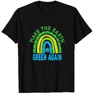 Discover Make the Earth Green Again Rainbow Earth Day T Shirts