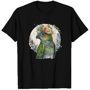Discover Cute Conure Parrot Bird Flower Crown Pet Birds T Shirts