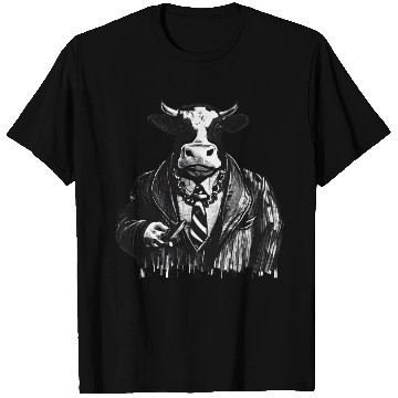 Discover COW MOBSTER COW AS MOB BOSS COW A NOSTRA T Shirts