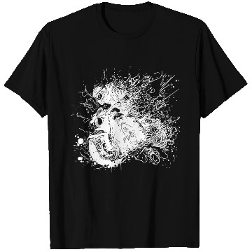 Discover Biker With Helmet Off-road Ride Splash Style T Shirts