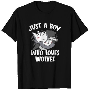 Discover Just A Boy Who Loves Wolves Werewolf Wolf Lover T Shirts