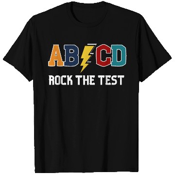 Discover ABCD Rock The Test Funny Metal Teacher Student T Shirts