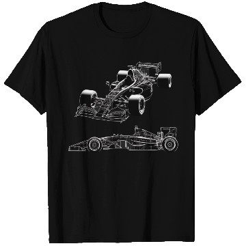 Discover Formula Racing Car Silhouette Mechanical T Shirts