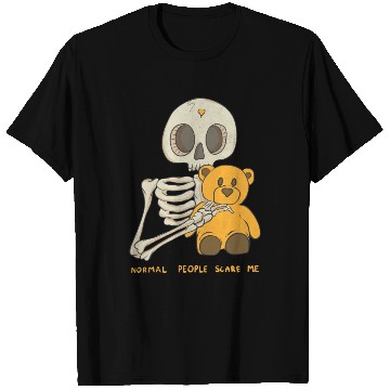 Discover Normal People Scare Me Skull Halloween T Shirts