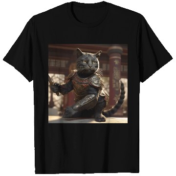 Discover Cat warrior in ornate armor T Shirts
