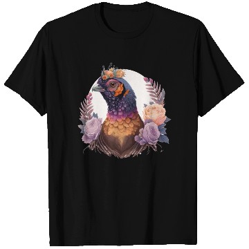Discover Pastel Watercolor Pheasant Bird Flower Crown Pet B T Shirts