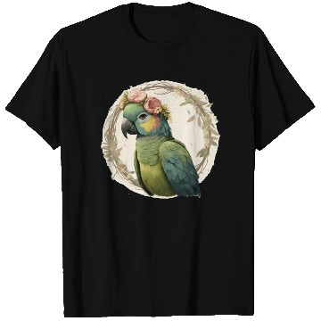 Discover Watercolor Parrot Hahn's Macaw Bird Flower Crown P T Shirts