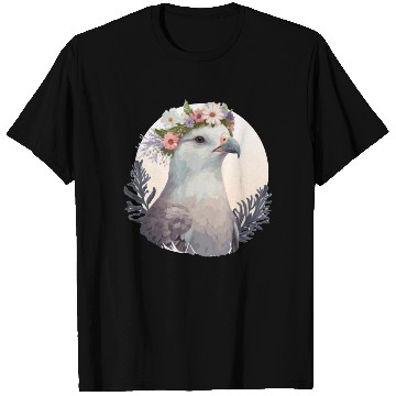 Discover Cute Fulmar Bird Flower Crown Floral Tropical Bird T Shirts