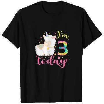 Discover 3 Year Old Llama Birthday Party 3rd Animal T Shirts