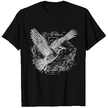 Discover Flying Seagull Over The Sea T Shirts