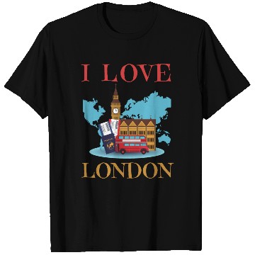 Discover I Love London UK Travel more adventure Exploring T Shirts