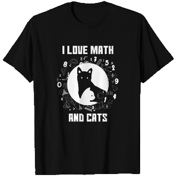 Discover I Love Math And Cats Gift for Mathematics Lovers T Shirts