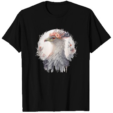 Discover Cute Secretary Bird Flower Crown Floral Exotic Bir T Shirts