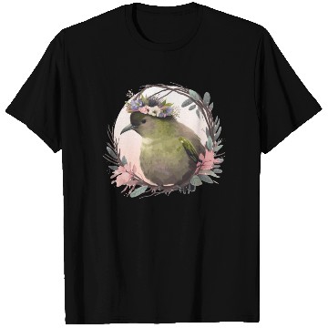 Discover Tropical Kiwi Bird Flower Crown Floral Exotic Bird T Shirts
