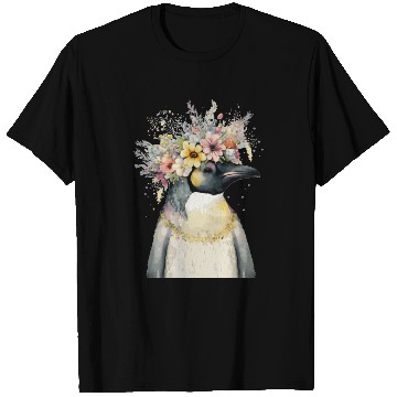 Discover Cute Emperor Penguin Seabird Flower Crown Floral B T Shirts