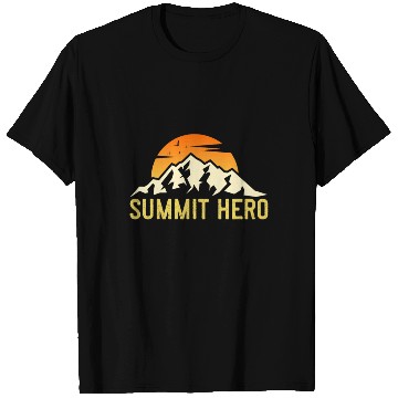 Discover Summit Hero Climbers Mountaineering Mountain Guide T Shirts