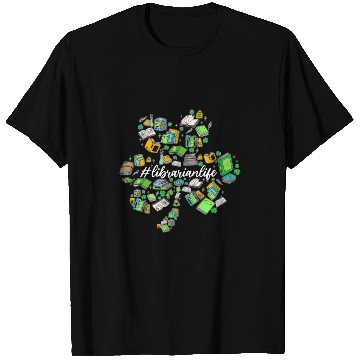 Discover Cute Shamrock Librarian Reading Books Lover St T Shirts